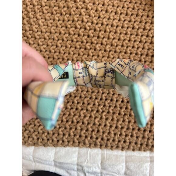 NEW Piggi International Knot Tie Paris Silk Logo Headband Multi Color Pastel - Picture 5 of 6